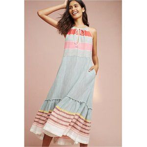 Anthropologie Lilka Yarn-Dyed Maxi Dress, Size L, NWT